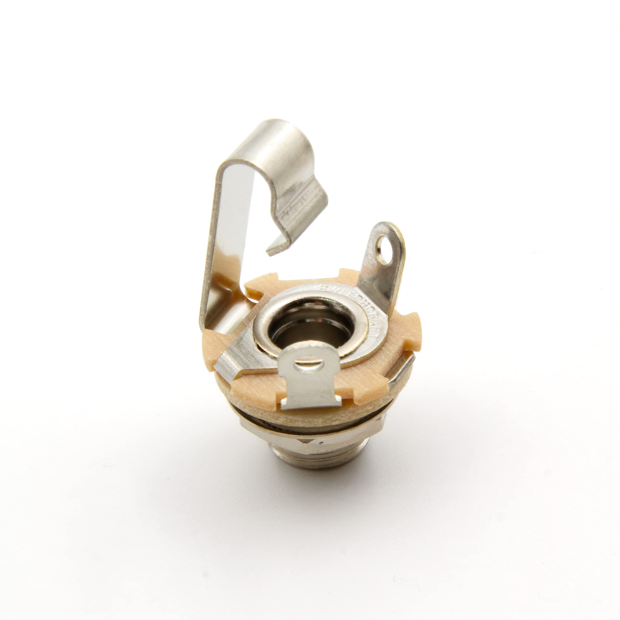 Electric Guitar Output Jack, Switchcraft #11 1/4 Guitar Jack, Audio Jack for Quarter Inch Cable, Nickel Plate Contact, Mono Outp